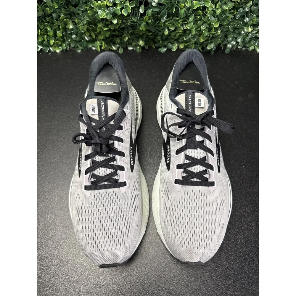 Brooks Adrenaline GTS 22 Grey Black Running Shoes Men's Size 8.5 D